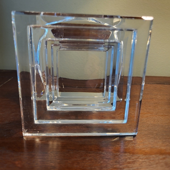 Waterford Crystal Metropolitan Square Pillar 3.5" Candle Holder - Picture 2 of 7
